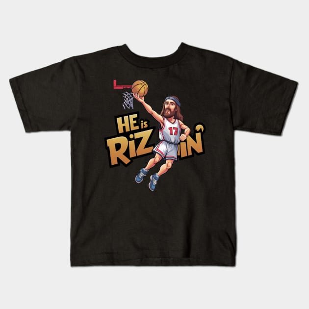 He is rizzin Kids T-Shirt by Dylante